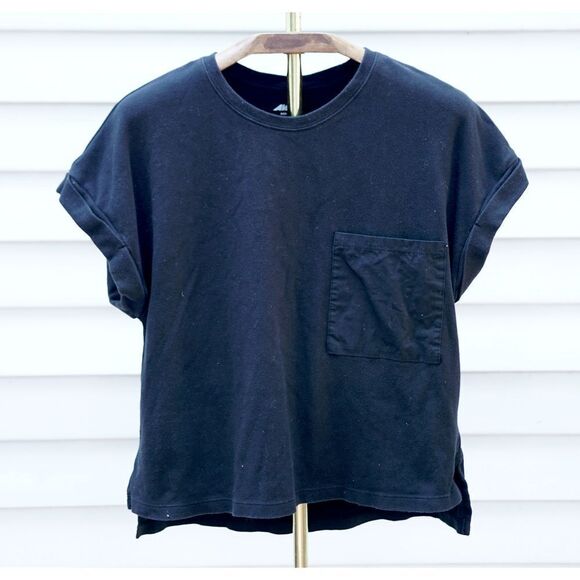 Avia Black Crew Neck Cuff Short Sleeve Top - Picture 2 of 4